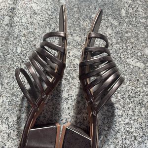 Metallic Block Heels