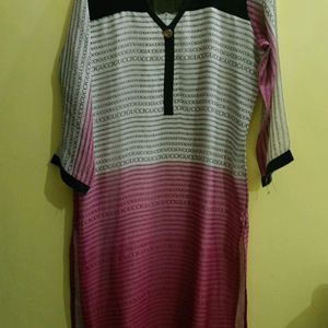 Pink Long Kurta