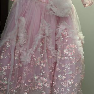 Beautiful Princess Dress Full Work On Net Fabric