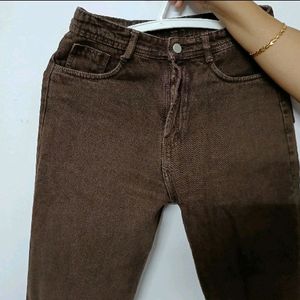 Trendy Brown Loose Fit Jeans