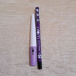 Plum Kajal And Blue Eyeliner Combo