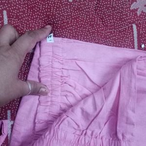 Cotton Pant Light Magenta Colour