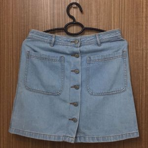 Light Blue Denim Skirt