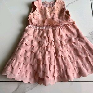 New Peach Party Wear Dress