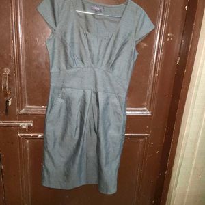 Grey Autumn Dress In Coins