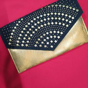 Blue Golden Clutch 💗