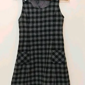 Checked Classy Short Dress