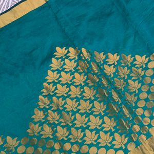 fancy organza Gold Shining saree