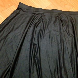 Black Flared Mini Skirt