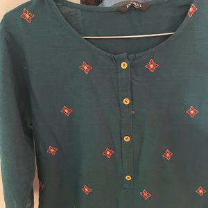 Zudio Kurta Sea Green. Workwear