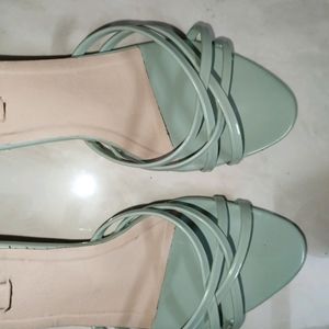 Sea Green Kitten Heels