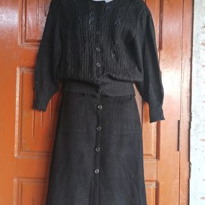 Skirt With Sweater Set