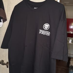 Thrift Black Panther Oversized T-Shirt