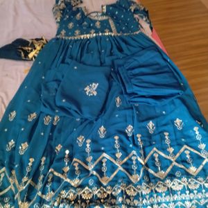 New 3 Piece Long Anaarkali Suit