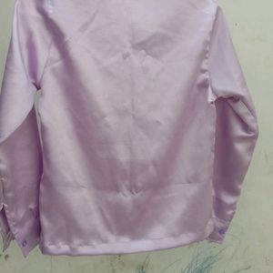 Beautiful Purple Satin Shirt For Women