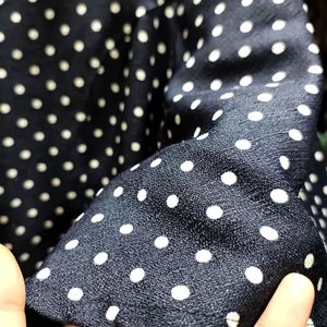 Imported Polka Dot Flared Dress