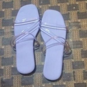 Lavender Strappy Flats