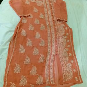 Lakhnawi Kurti With Pant N Inner