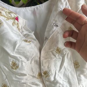 HAND EMBROIDERED WHITE BLOUSE