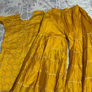 Yellow Sharara For Haldi