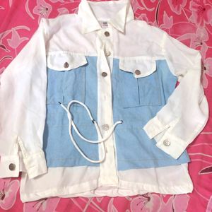 ARJ Fashion Women Solid Casual Light Blue Shirt