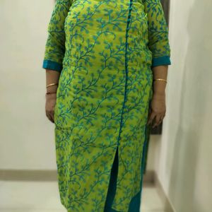 Green Kurti With Palazzo Set