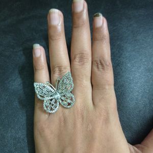 New Crystal Butterfly Ring