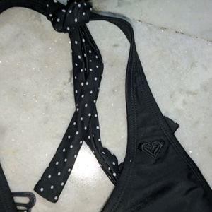 Black Polkadot Bikini Set