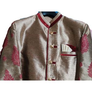 Cream Sherwani For Wedding Comes With Pyajama