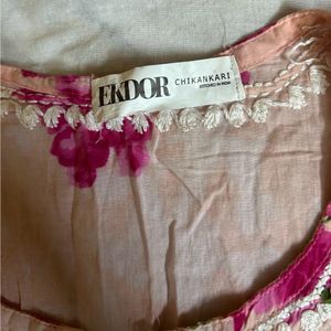 EKDOR Chikankari Anarkali Kurti