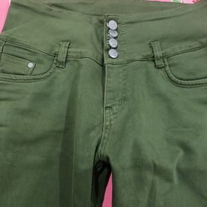 Olive Green Denim