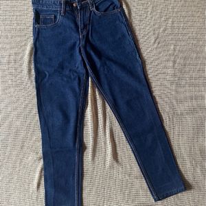 High Waist Slim Fir Blue Denim Jeans