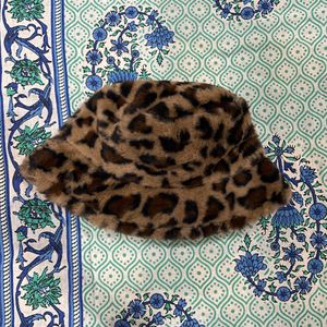 Leopard Print Fur Hat