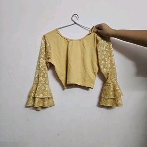 Readymade Blouse.it is expandable.3/4 Frill Sleeve