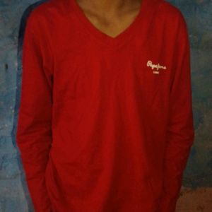 FULL SLEEVE RED T-SHIRT