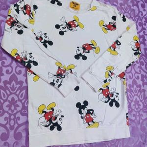 Mickey Mouse Print Sweatshirt..