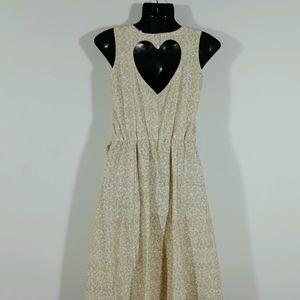 Beige Printed Dress (Women's)