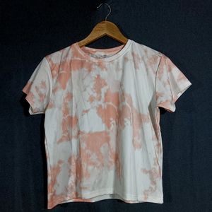 Peach & White Tee