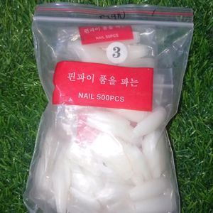 500pecs almond type full cover nail