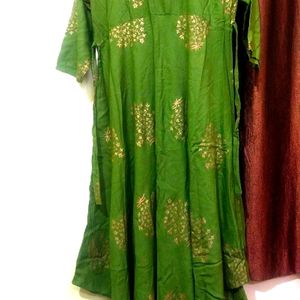 Green Frock Kurti