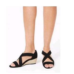 Suede Wedge Open Toe Sandals