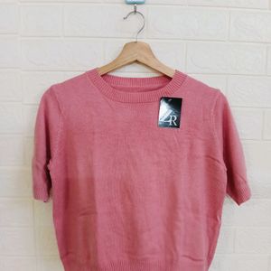 Pink Pure Woolen Tops