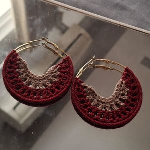 Rare Crochet Hoop Earrings