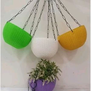 Round Hanging Flower Pots Pack Of: 5