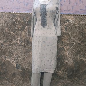 Grey Colour  Kurta Set