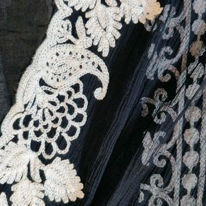 Black Embroidery Dresse Material