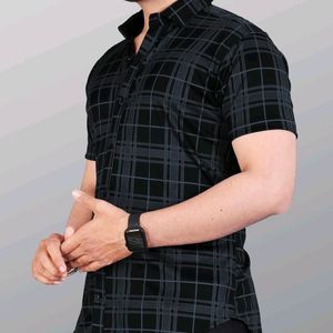 Black Check Men Shirt👔