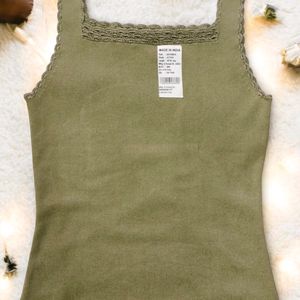 Olive Green Tank Top✨