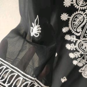 Black Chikankari Kurta