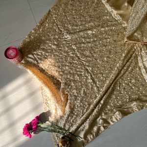 Gold Embellished Sequins Saree